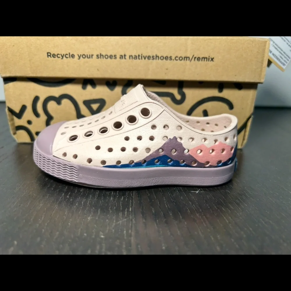 Native Jefferson Block Shoe Pink/Purple/Frontier Mountain Little Kids C4